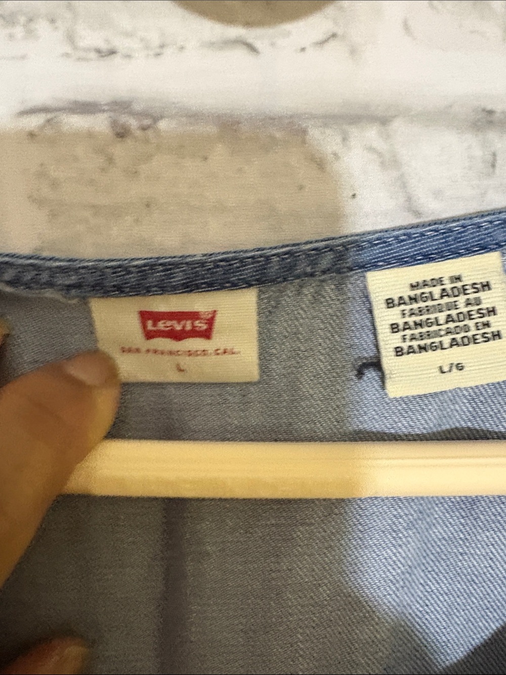 Levi's Light Blue Denim Drawstring Dress, size large - Picture 2 of 10